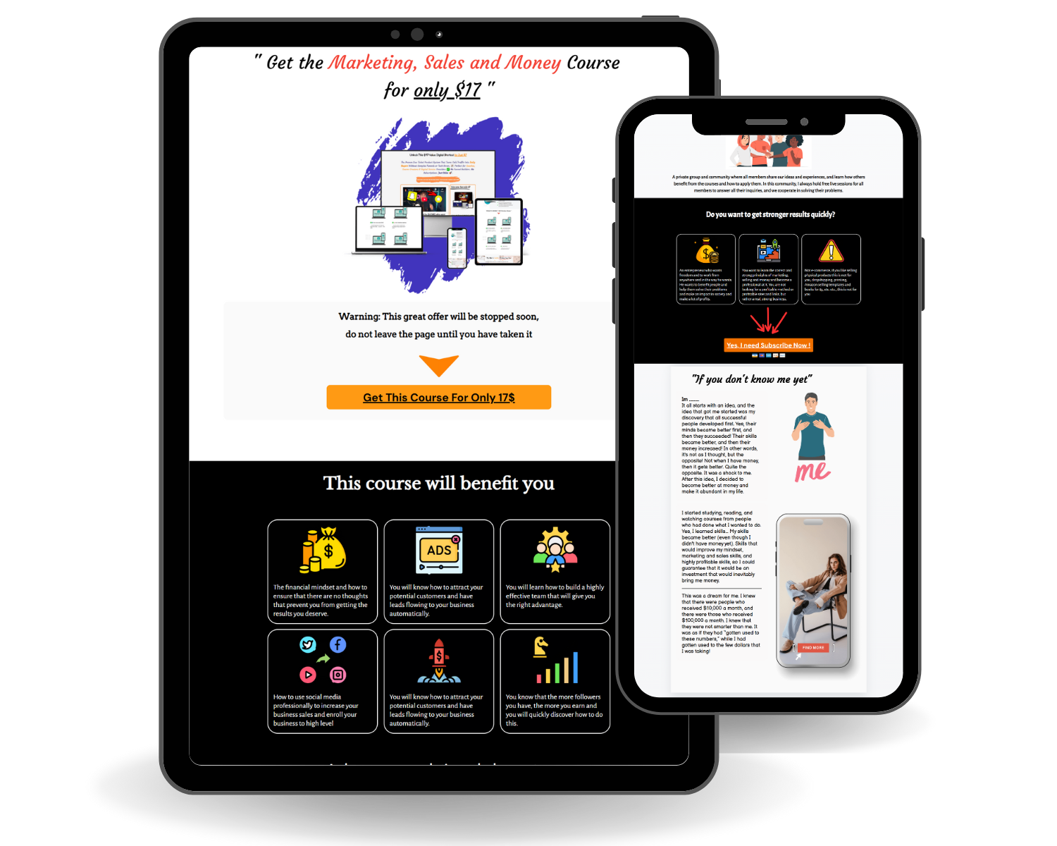 Premium Course Thrivecart Template